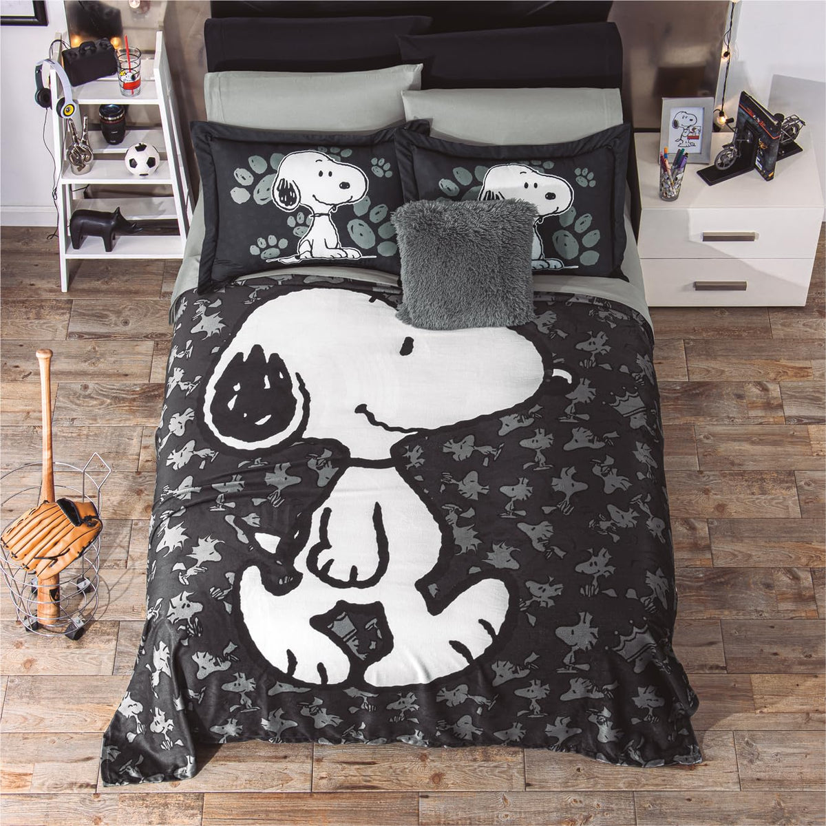 Colchas Concord Cobertor Ultrasuave, Color Negro/Rosa, 100% Poliéster, Tamaño Individual, Manta Cálida y Suave para Cama, Ideal para Invierno, Cobija Cálida de Alta Densidad, 1 Pieza
