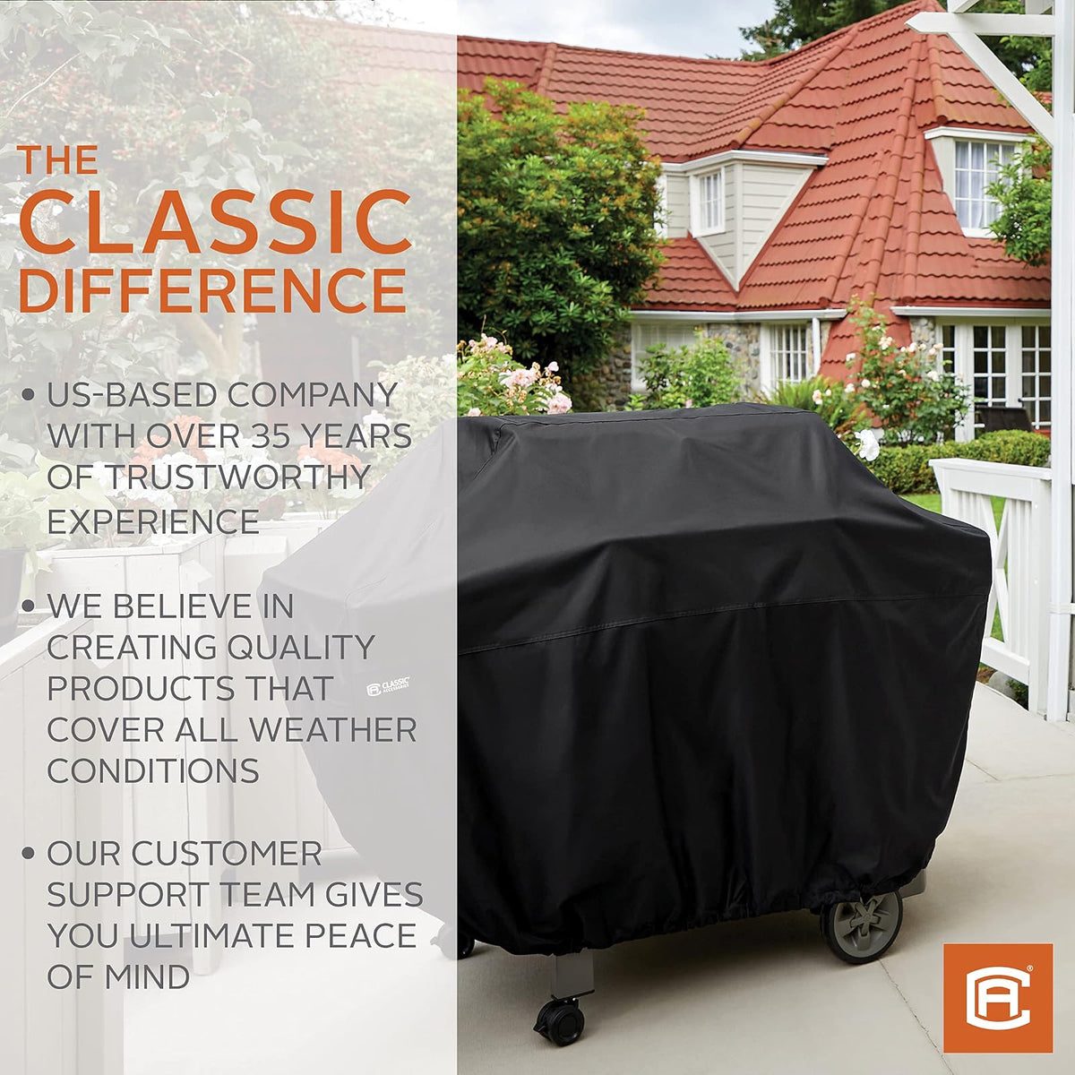Classic Accessories 55-553-010401-00 Round Fire Pit Cover, 36", Black