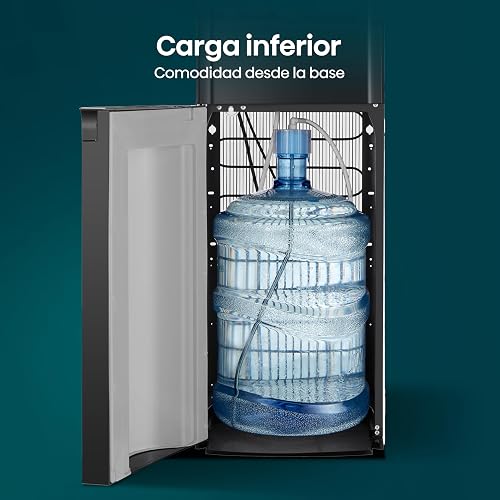 Hisense H04WDBS3S3-Dispensador de Agua, Carga Oculta, Gris | Enfriamiento rápido,Alerta de Agua Baja,Bloqueo de Seguridad para Agua Caliente,Dispensador de Agua en Múltiples Temperaturas
