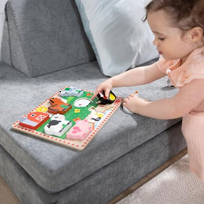 Melissa & Doug Rompecabezas Grande De Madera - Animales De Granja - Certificados FSC
