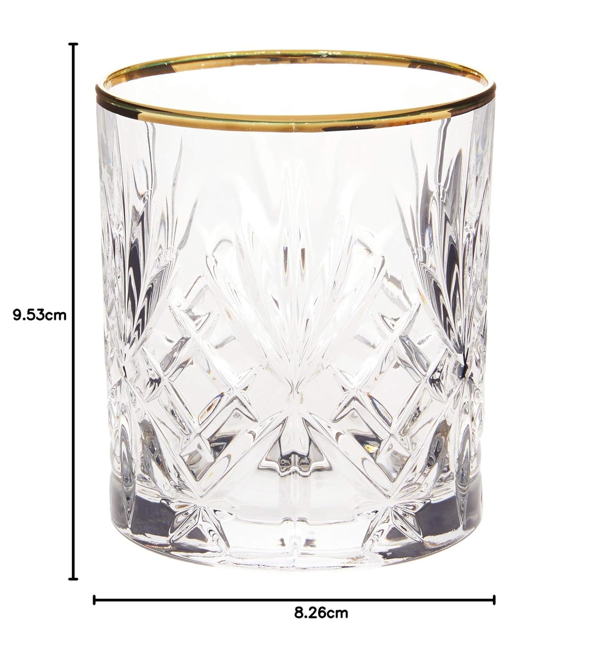 Lorren Home Trends Siena Collection Copa de cristal para vino , Double Old Fashion, 1
