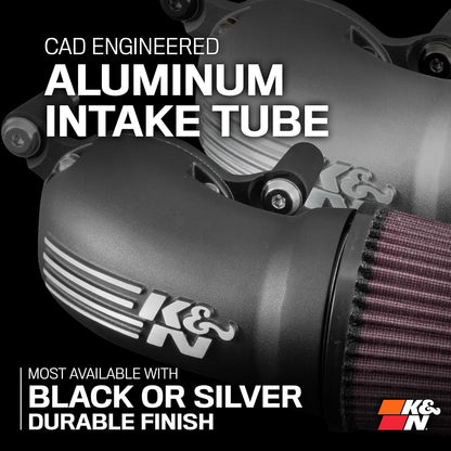 K&N Sistema de admisión de aire frío: filtro de aire de alto flujo, aumenta el rendimiento y la aceleración: compatible con Harley Davidson 2008-2017: (ver descripción del producto para modelos