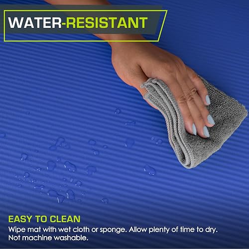 ProsourceFit - Esterilla de Yoga Extra Gruesa con Espuma Cómoda y Correa de Transporte - 1,3 cm de Espesor x 180 cm de Largo