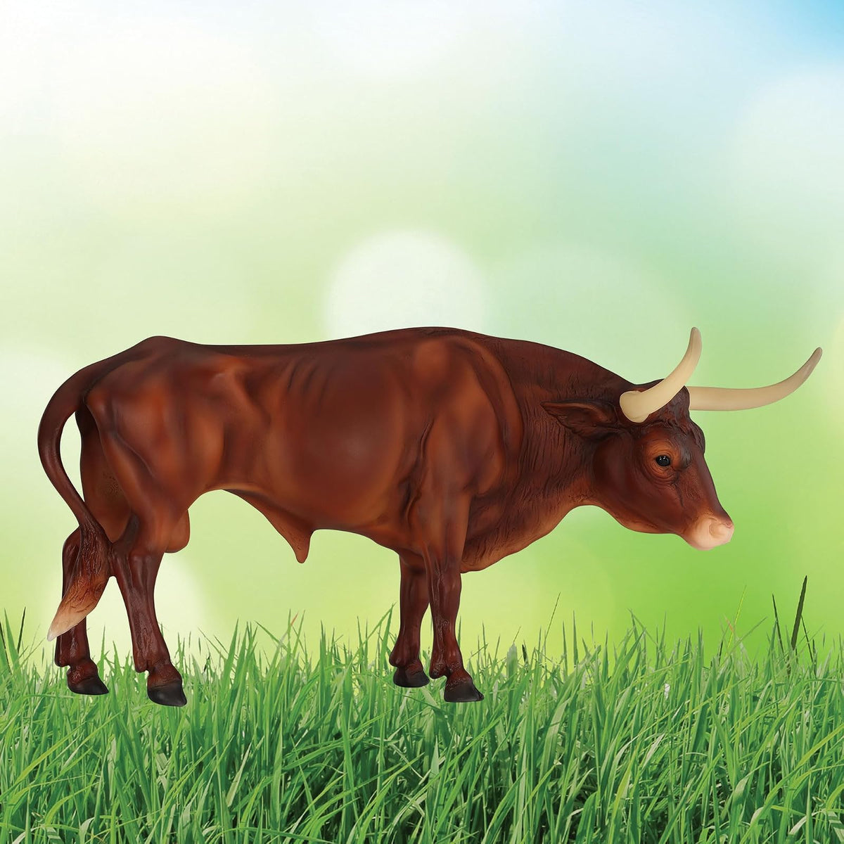 Breyer Horses Traditional Series | Texas Longhorn Bull Animals | Figura de Caballo | 11.5 Pulgadas de Largo x 8.5 Pulgadas de Alto | Modelo #B-TR-10329