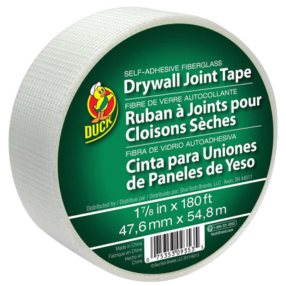 Duck Brand 282083 - Cinta adhesiva de fibra de vidrio de un solo rollo de 1.88 x 180 pies, color blanco