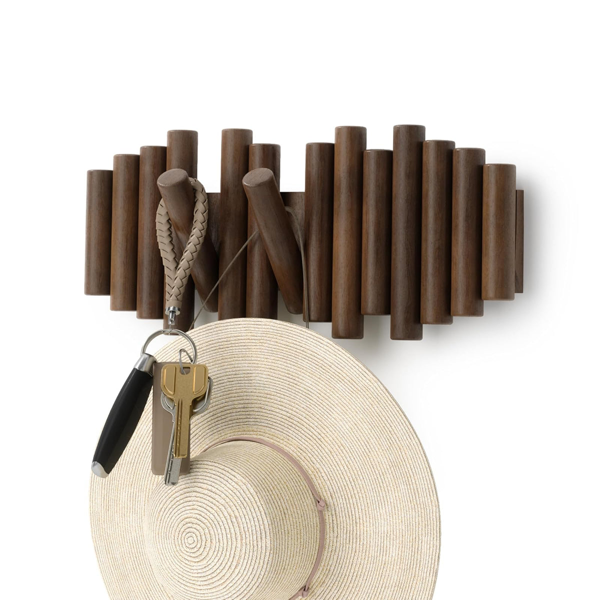 Umbra Picket Percha de Pared, Nogal