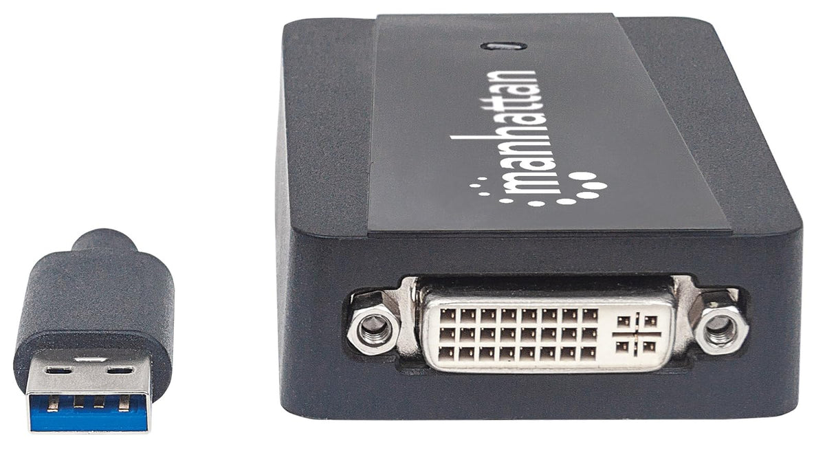Manhattan AC-6450 Convertidor Video USB 3.0 a Dvi-I H, Negro