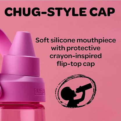 CamelBak Crayola Chug - Botella de agua de acero inoxidable, color rosa, 16 onzas