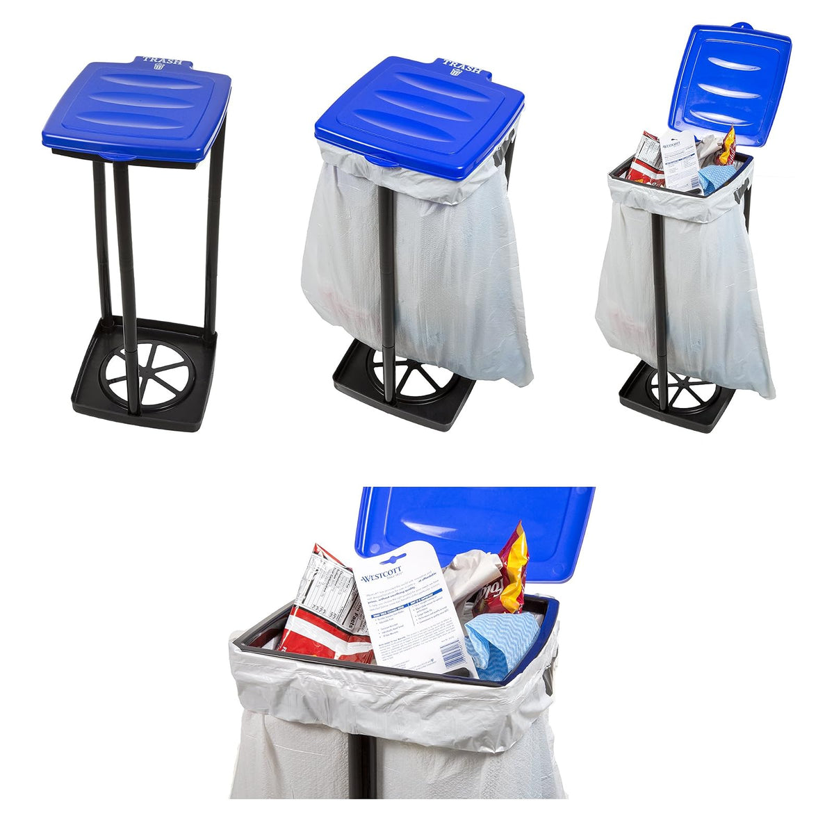 Wakeman Outdoors - Soporte para bolsas de basura, color verde, Azul, 1