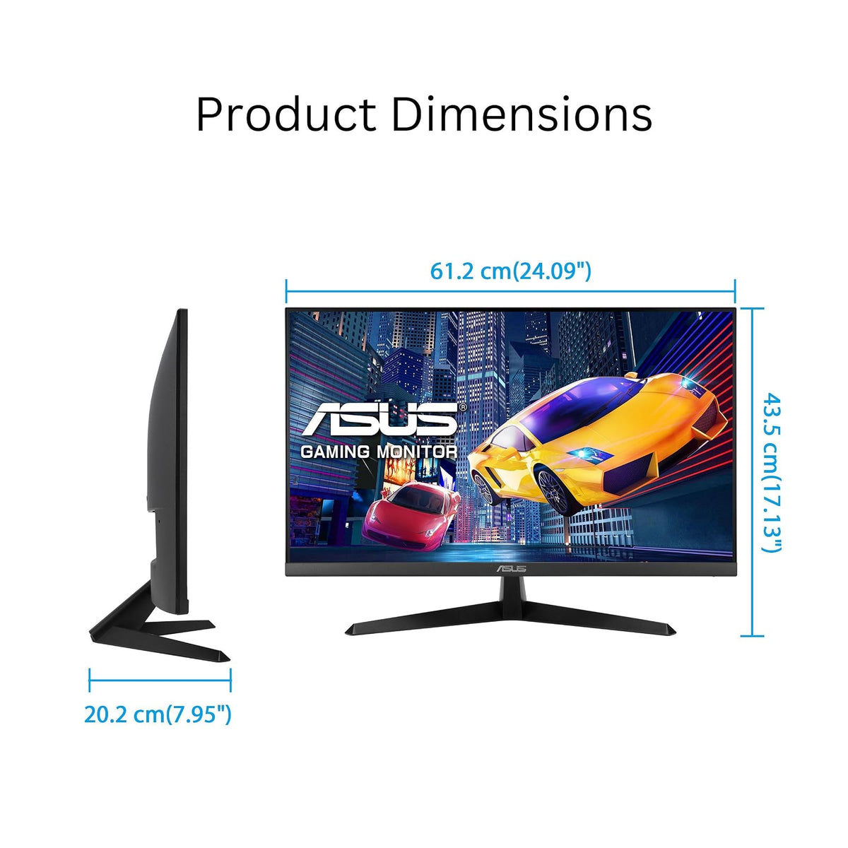 ASUS VY279HGR Monitor 27 Pulgadas Full HD 120Hz IPS HDMI para PC Gamer FPS | 27", IPS FHD 1920x1080, 120Hz, 1ms MPRT, Adaptive-Sync, superficie antibacterial, Eye Care+, Flicker-free y luz azul baja