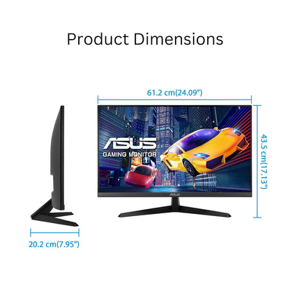 ASUS VY279HGR Monitor 27 Pulgadas Full HD 120Hz IPS HDMI para PC Gamer FPS | 27", IPS FHD 1920x1080, 120Hz, 1ms MPRT, Adaptive-Sync, superficie antibacterial, Eye Care+, Flicker-free y luz azul baja