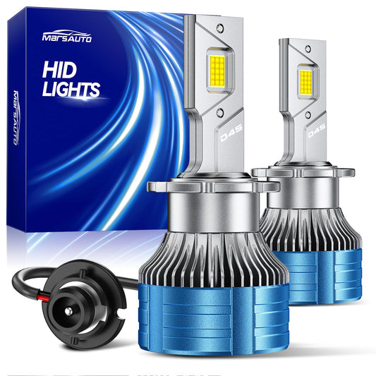 Marsauto Bombillas HID D4S/D4R de Xenón 6500K Blanco 30,000 LM Plug and Play, Paquete de 2