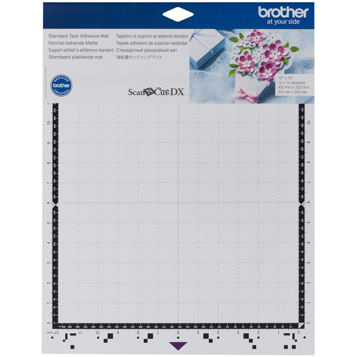 Brother Tapete Adhesivo Standard Tack para Máquina ScanNCut DX - Cincha estándar de 12 x 12 pulgadas - calcomanía