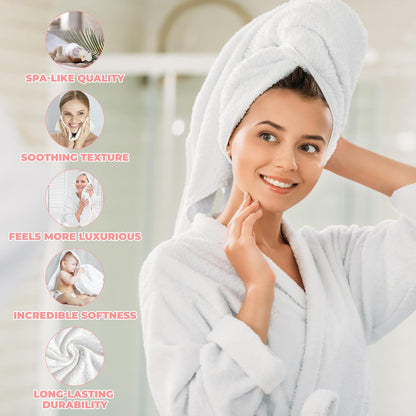 Superior ZT 6 PC Set CO 100% Zero Twist Cotton Super Soft and Absorbent 6 - Piece Towel Set, Coral