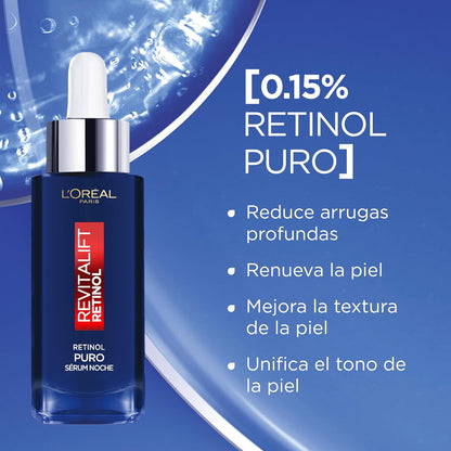 L'Oréal Paris Kit: 2Pack Sérum de Noche Revitalift Retinol Puro, 30ml