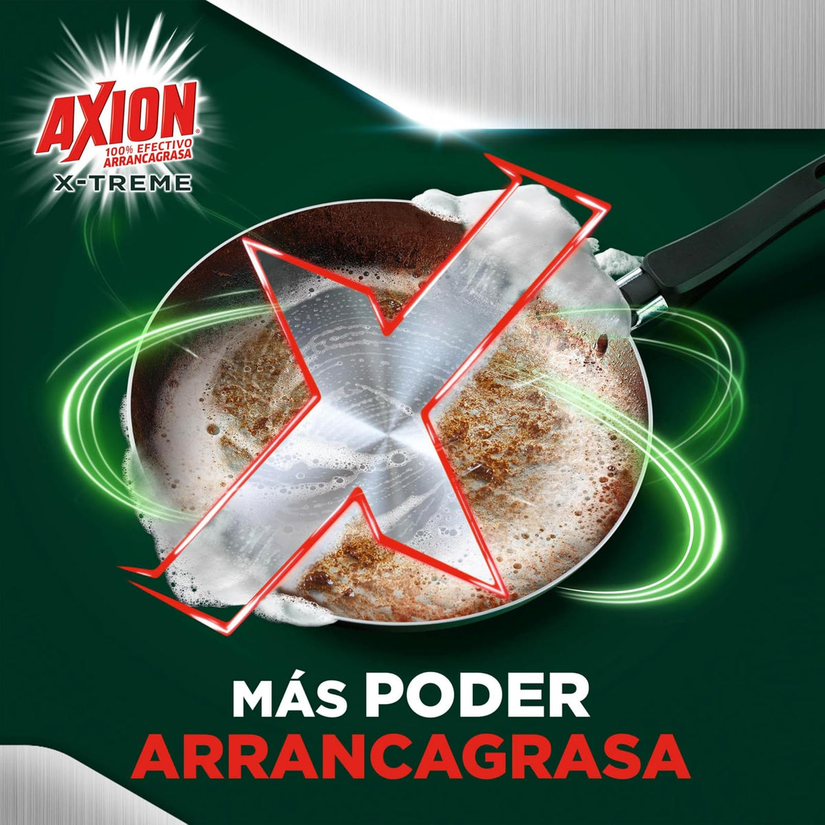 Axion Lavatrastes Líquido Xtreme 100% Efectivo Arrancagrasa 2.8 L | Fórmula Concentrada y más Poderosa que Rinde Más, Máxima Eficacia, Corta la Grasa al Instante