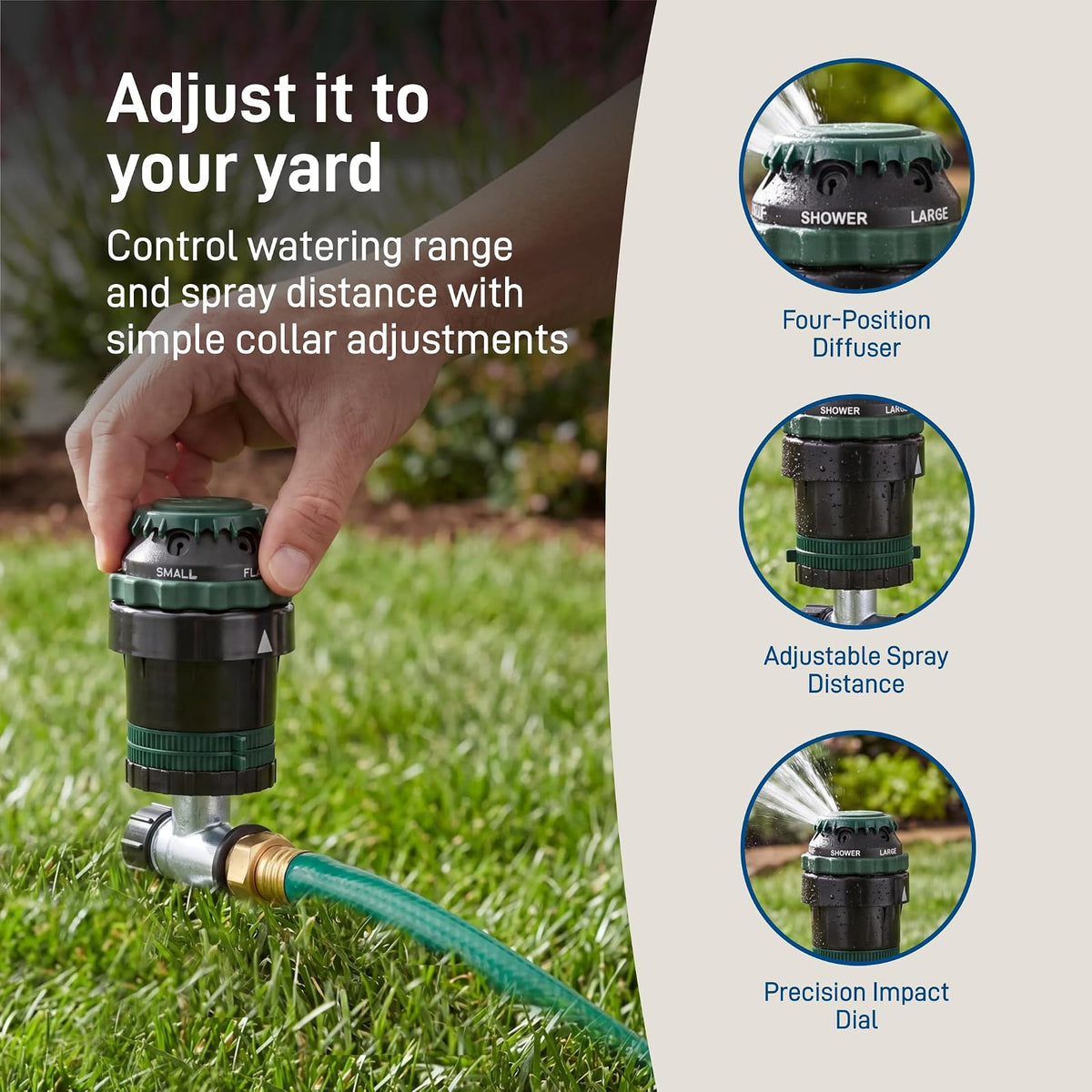 Orbit H2O-6 Gear Drive Sprinkler, Spike B 58573
