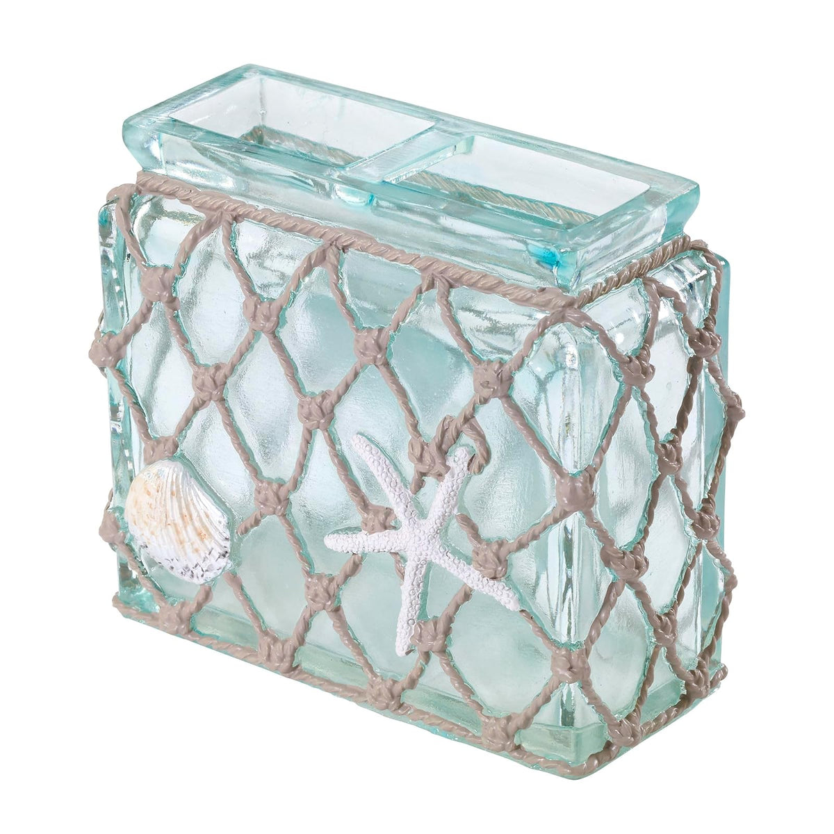 Avanti Linens - Soporte para Cepillo para Polvo de Dientes, Accesorios de baño de Resina, decoración de baño Inspirada en la Playa (colección de anteojos de Agua)