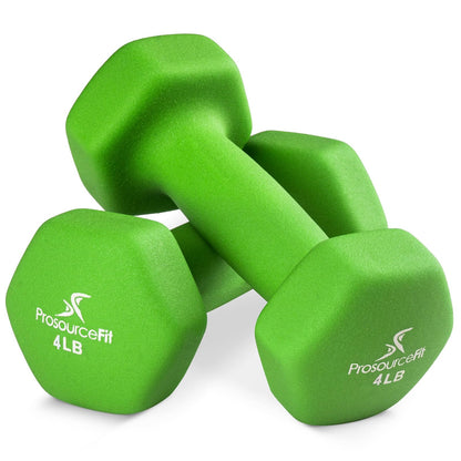 ProSourceFit Set de 2 Mancuernas de Neopreno, 1-12 lb - ProSource Discounts Yellow-2lb - Lima