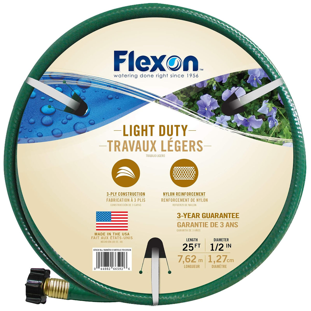 Flexon Manguera de Jardín Reforzada 1/2 Pulg - 25ft - 1 - 2