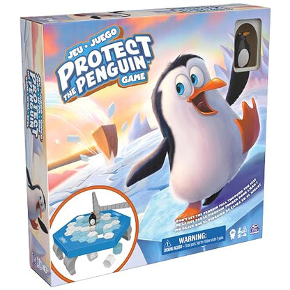 Spin Master Games, Protege al Pingüino - Juego de Estrategia y Suerte para niños, Juegos de Mesa para preescolares, diversión Familiar para 2 a 4 Jugadores, Edades a Partir de 4 años