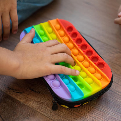 ZIPIT POP Estuche para lápices para niños | Caja Sensorial de Silicona Push It | Estuche de gran capacidad para niños y niñas