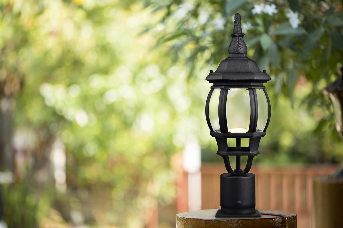 Design House 588004 3.5-inch Outdoor Pier Base Accessory Mount for Deck Porch Patio, Black