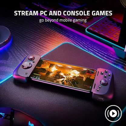Razer Kishi V2 Controlador de Juegos Móviles para Android: Controles de Calidad de Consola - Ajuste Universal con Puente Extensible - Transmite Juegos de PC, Xbox, PlayStation