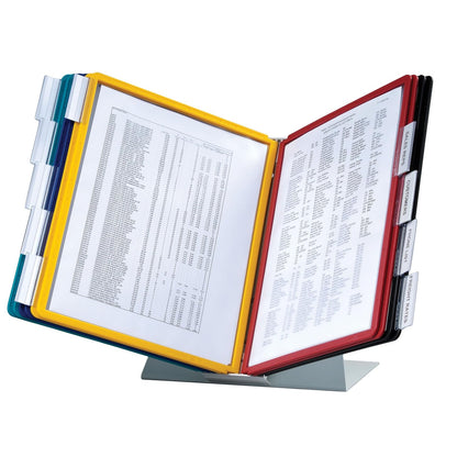 Durable Vario 10-panel Antimicrobial surface-protected pared sistema de referencia, gris (535710), Sistema de escritorio, 10-Panel Assorted