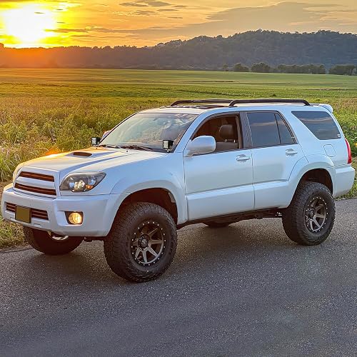 Nilight - Soporte de luz de zanja para campana, bisagras de capó, kit de soporte de montaje para luces LED auxiliares todoterreno, luces de trabajo compatibles con Toyota 4Runner 4ª generación 2003