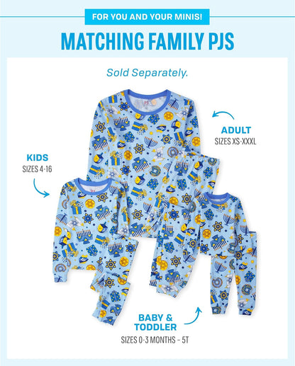 The Children's Place Conjunto de Pijama Hanukkah, algodón a Juego Familiar, Juego de Pijama niños Unisex