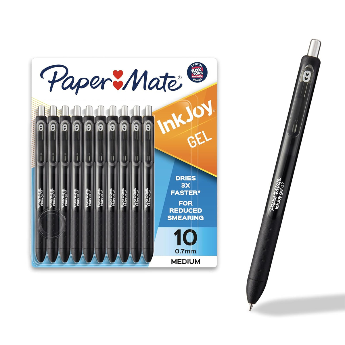 Paper Mate InkJoy Bolígrafos de Gel, Punto Fino - 10 Unidad (Paquete de 1) - Punta media