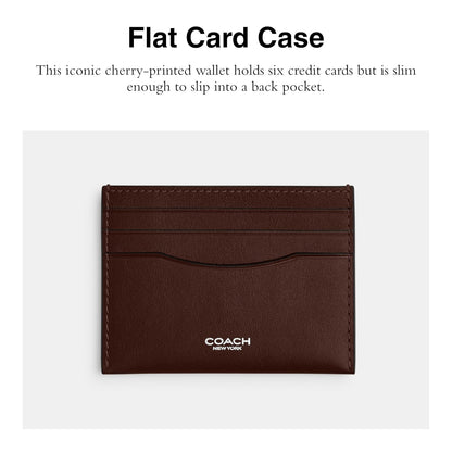 Coach - Estuche plano para tarjetas, carbón/arándano