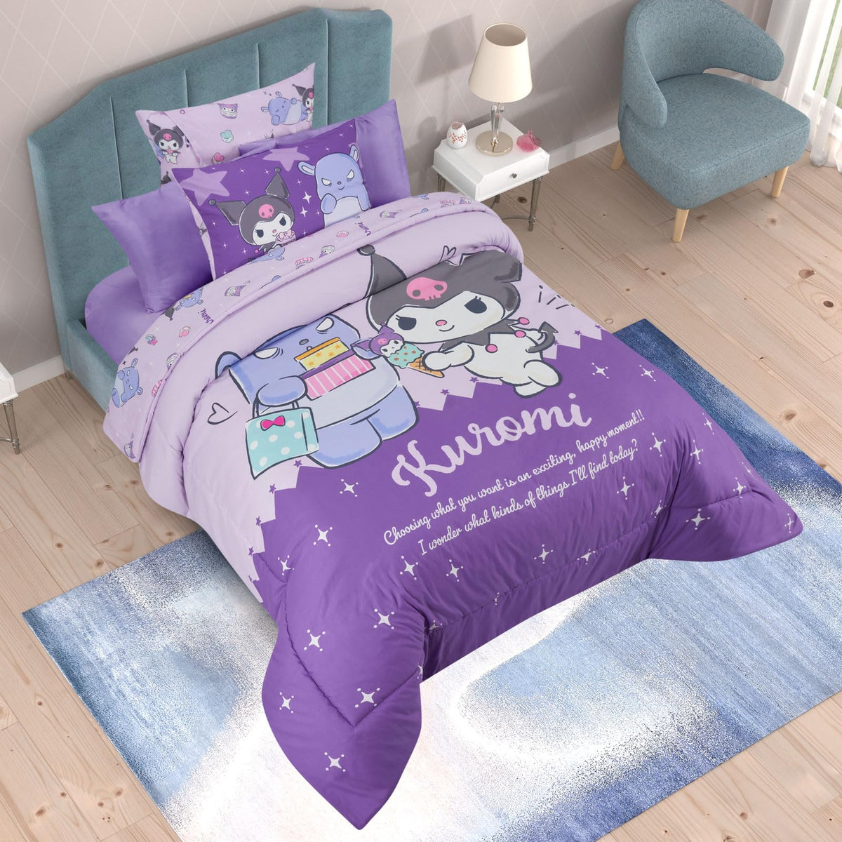 Set de Edredón Microfibra Kuromi Brillo