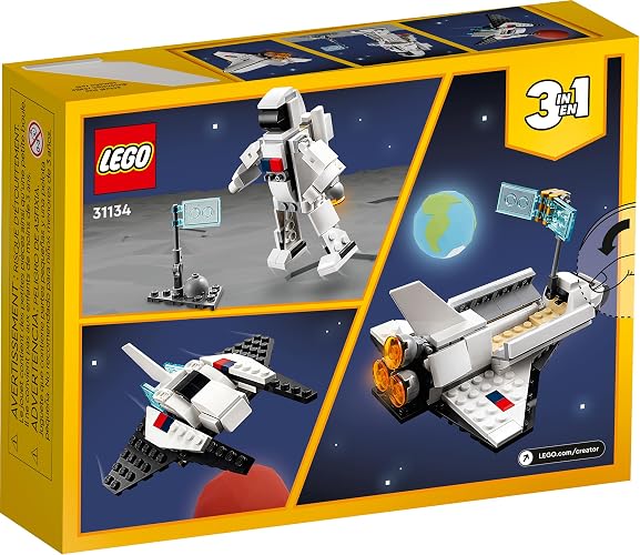 LEGO Creator 3 in 1 Transbordador Espacial - Juguetes de Construcción para Niños y Niñas, Años 9+ - con 3 Opciones de Construcción - Regalo para Cumpleaños - 31134