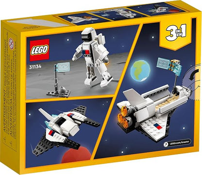 LEGO Creator 3 in 1 Transbordador Espacial - Juguetes de Construcción para Niños y Niñas, Años 9+ - con 3 Opciones de Construcción - Regalo para Cumpleaños - 31134