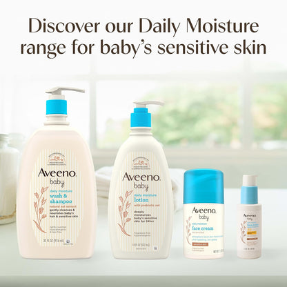 Aveeno Baby Gentle Wash & Shampoo con extracto de avena natural, sin lágrimas y ligeramente perfumado, 33 fl. onz