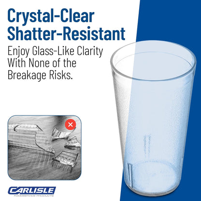 CFS Stackable™ Vaso de plástico transparente de 16 onzas (paquete de 72)