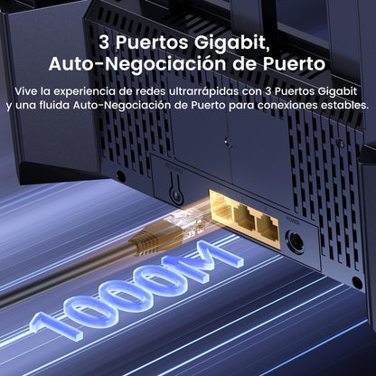 Tenda Router RE3L Pro WiFi 7 BE3600 de Doble Banda – hasta 3.6 Gbps, MLO, 5 Antenas de Alta Ganancia, 3 Puertos Gigabit, VPN, Control Parental, Configuración Fácil por App y NFC