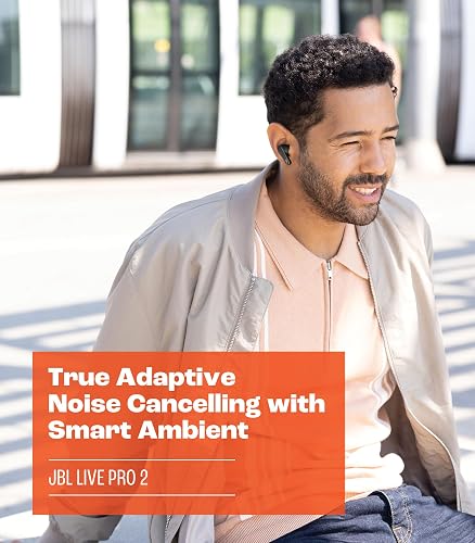 JBL Live Pro 2, NC Audífonos Inalámbricos Bluetooth, Drivers de 11mm, Reproducción 40 Horas, Resistentes al Agua y al Sudor IPX5 - Azul