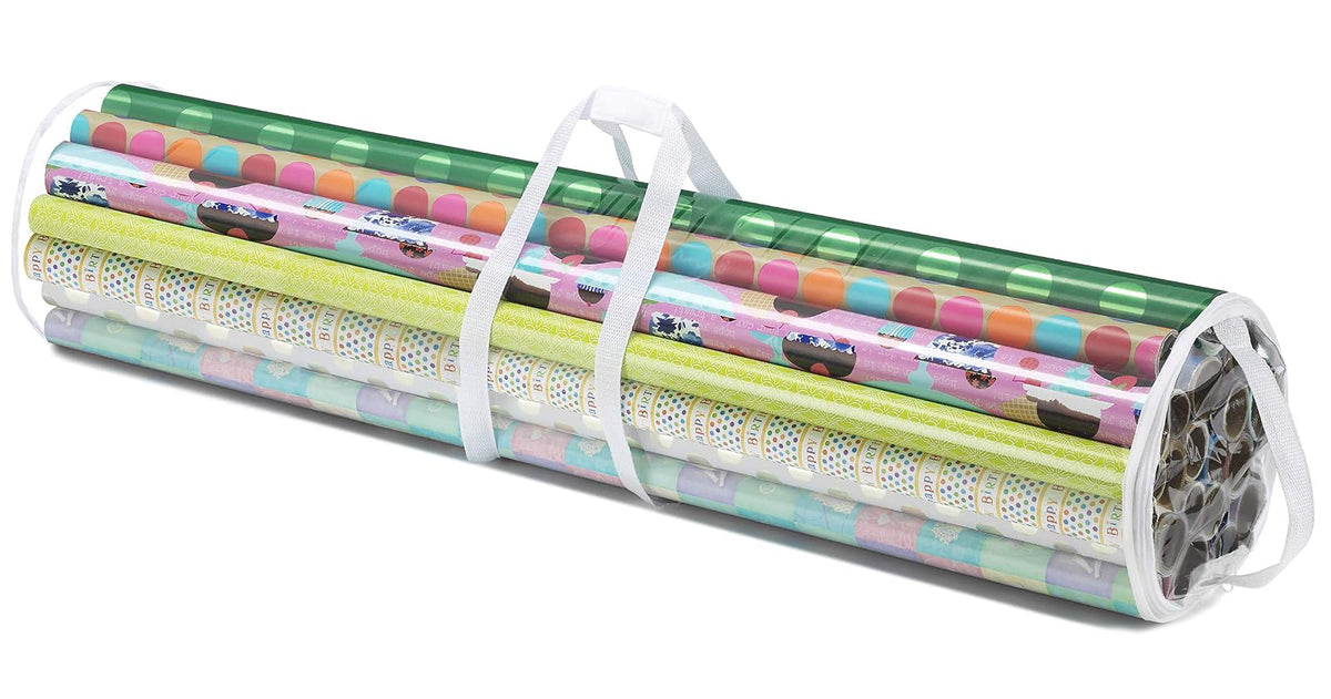 Whitmor Organizador de Regalo de 41 Pulgadas, Transparente, Blanco