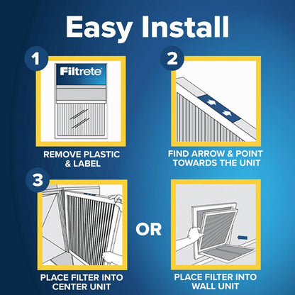 Filtrete Filtro de aire inteligente de 20 x 24 x 1, MPR 1900 MERV 13, filtros de aire de alta calidad para alérgenos, bacterias y virus de 1 pulgada para AC y hornos, 2 filtros
