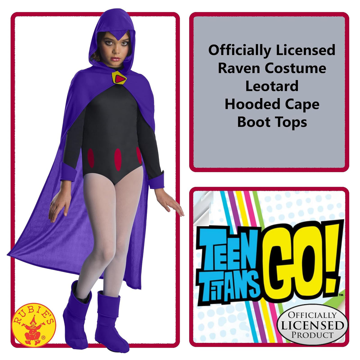 Rubie's Teen Titans Go Movie Costume Deluxe Raven, Medium