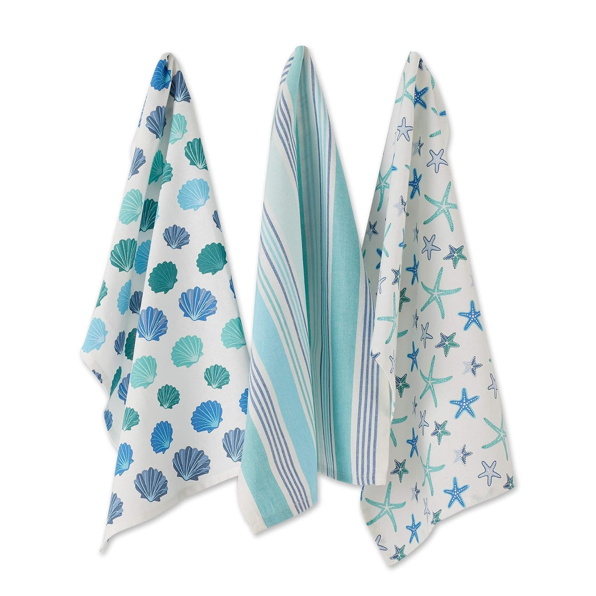 DII Fouta Beach House Vibes Collection - Juego de Ropa de Cocina, Juego de paños de Cocina, Peine de Playa, 3 Piezas