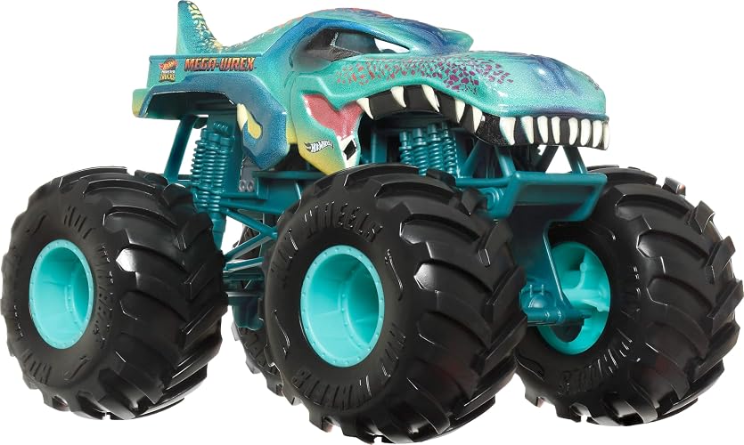 Hot Wheels Monster Trucks Vehículo de Juguete Mega Wrex Escala 1:24 para niños de 3 años en adelante