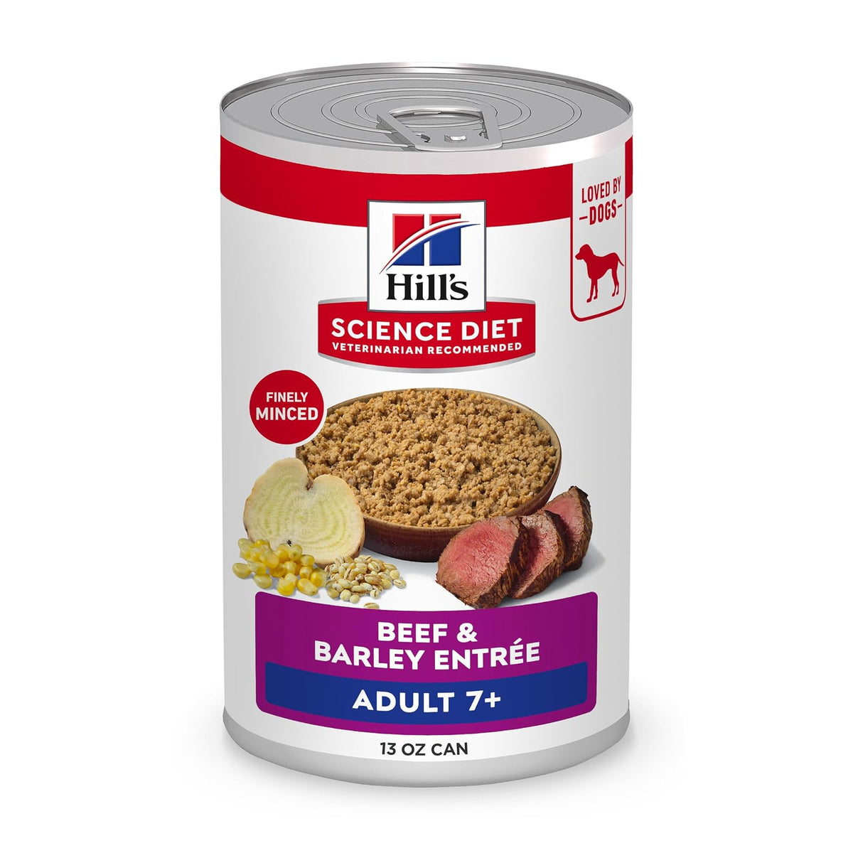 Hill's Science Diet Alimento Húmedo para Perro Adulto Res 12 Pack 370G | Alimento húmedo Hill's para perro, carne de res, vitalidad senior, salud de órganos vitales, energía diaria