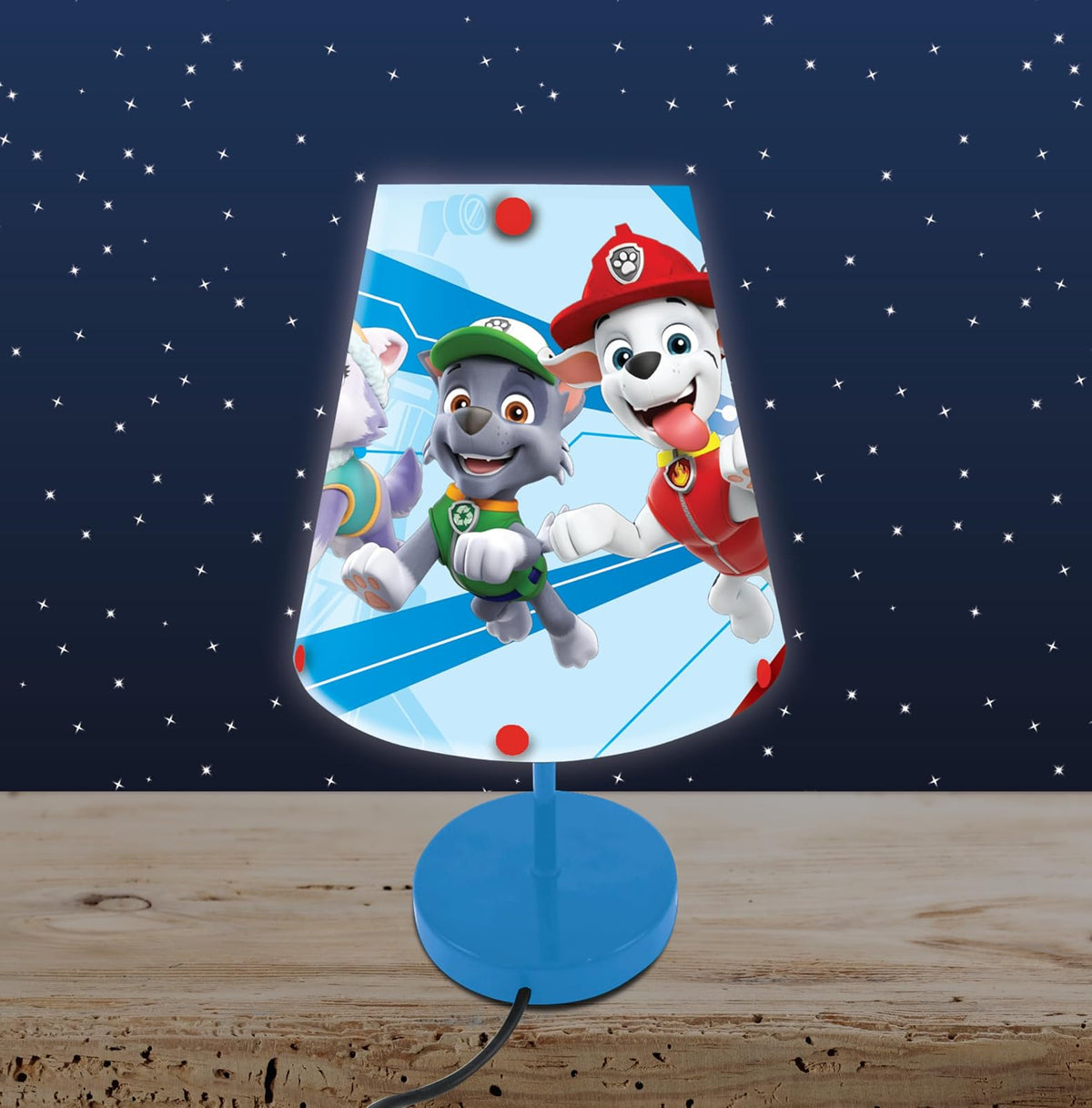 Lexibook Paw Patrol Soft Light Bedside Lamp with Lampshade for Children's Room - LT010PA