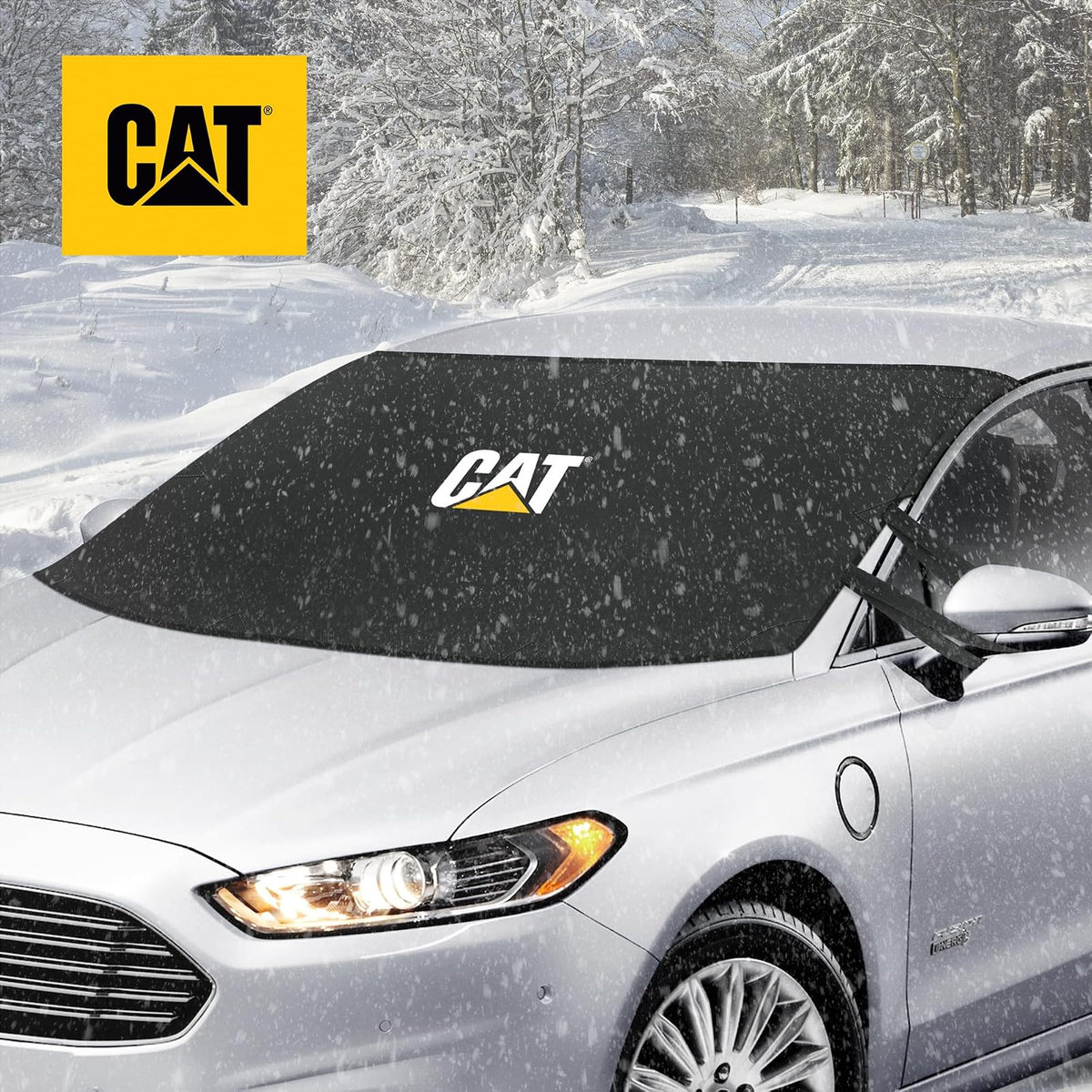 Cat Frost Guard, Toughest Car Windshield Snow Cover for Ice & Sleet, Weatherproof for Winter, Includes Magnetic Anti-Theft, Freeze Protector for Auto Coupe Sedan Truck Van SUV, Wide Size 78"x45" Inch