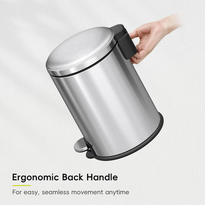 EKO Serene Bote de Basura Baño 5L con Tapa y Cubeta Extraíble
