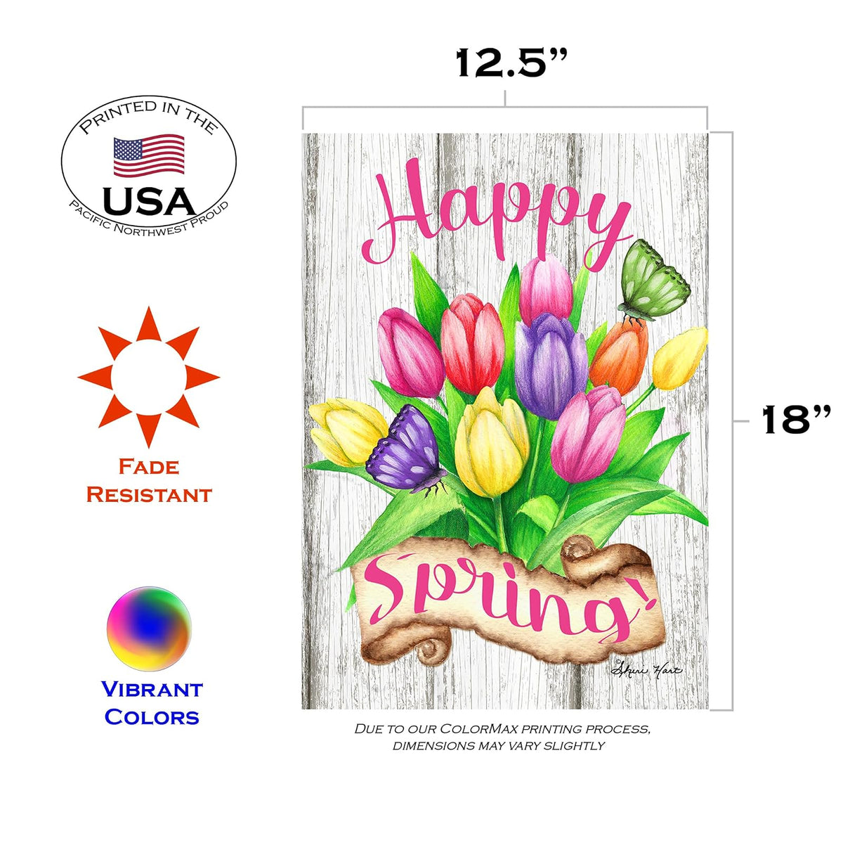 Toland Home Garden 1112301 - Bandera de Primavera de Tulipanes de Primavera de 12 x 18 Pulgadas, Bandera de jardín de Doble Cara para decoración de jardín de casa al Aire última intervensión